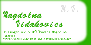 magdolna vidakovics business card